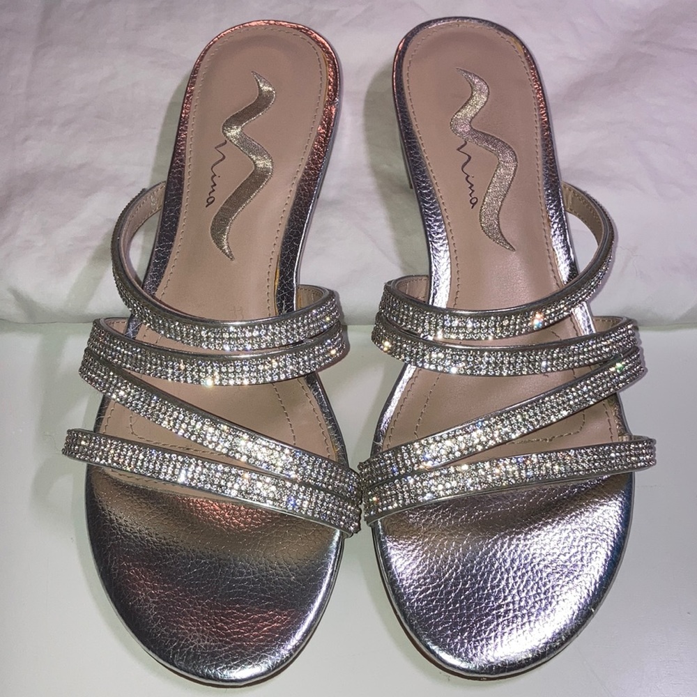 Nina Rhinestone Slip-on Sandals